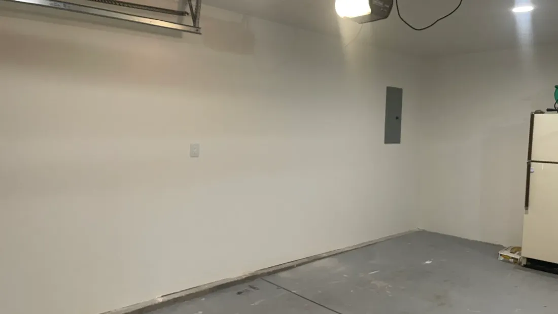 After: Bare garage → finished space